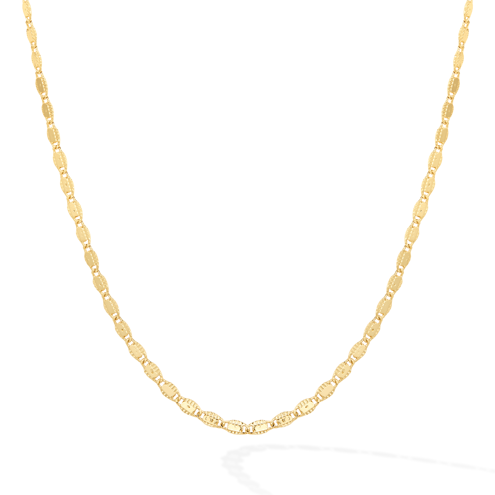 Satin et Dentelle Necklace - Yellow Gold