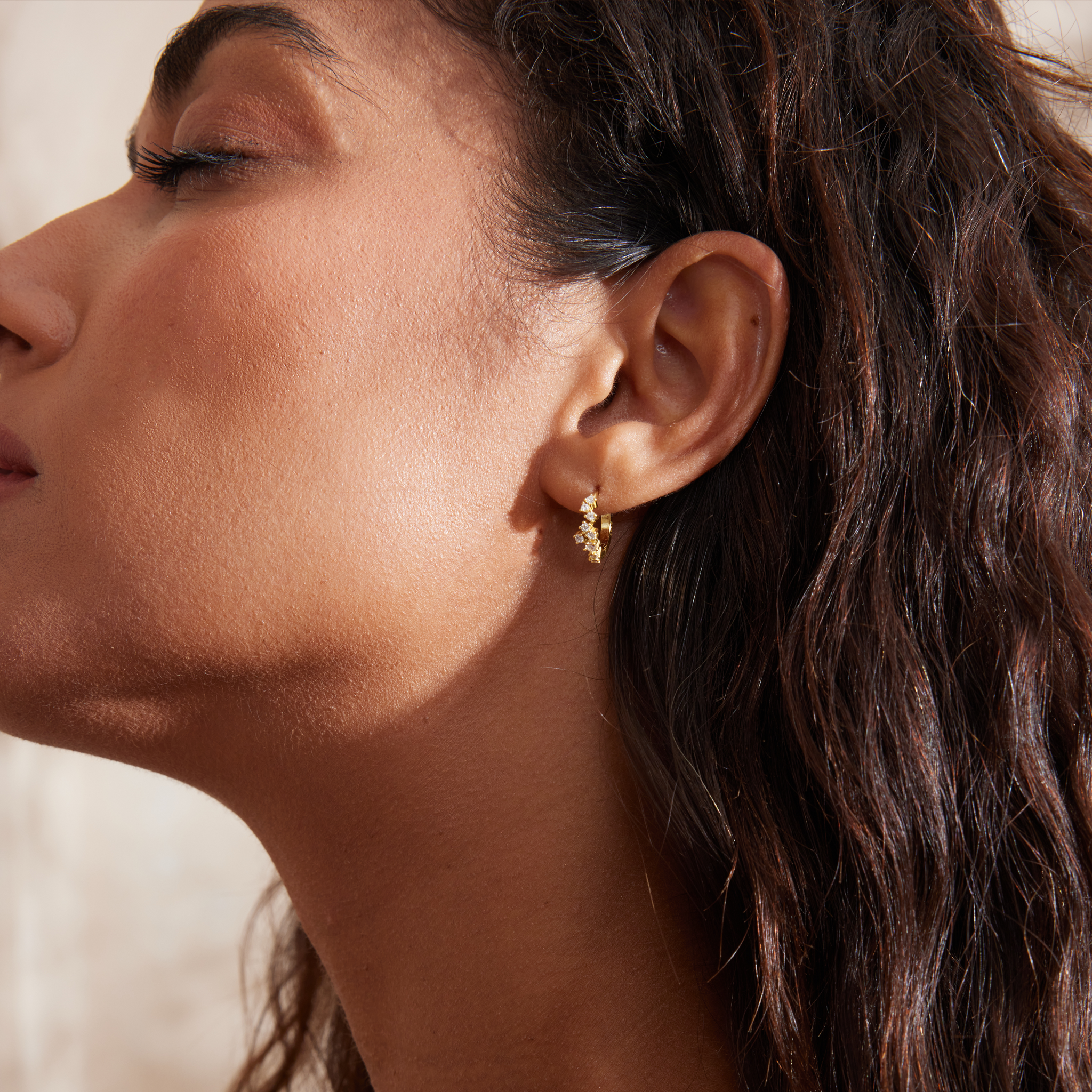 Oceanlight Gleaming Huggies - Yellow Gold