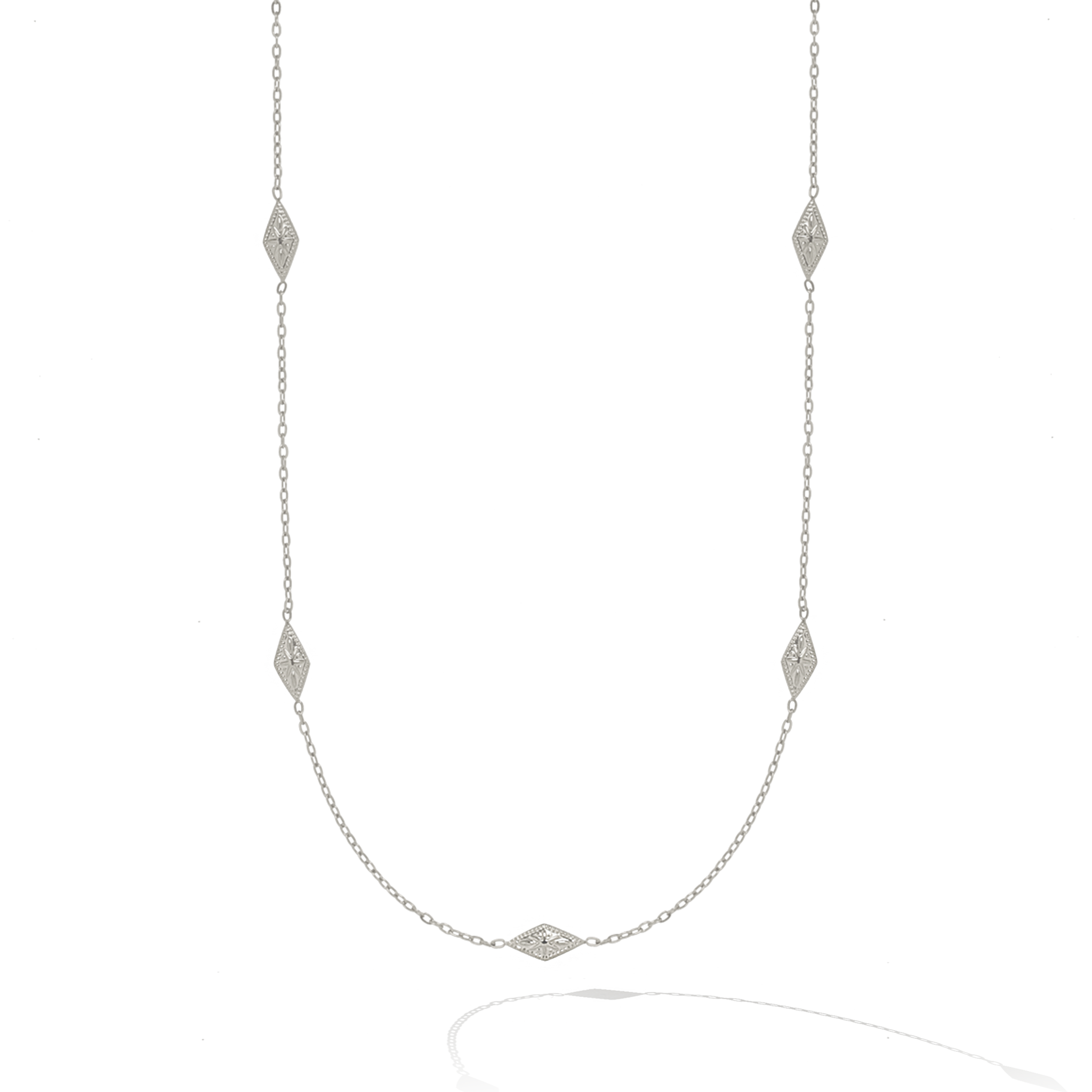 Tropic Glow Motif Necklace - Silver