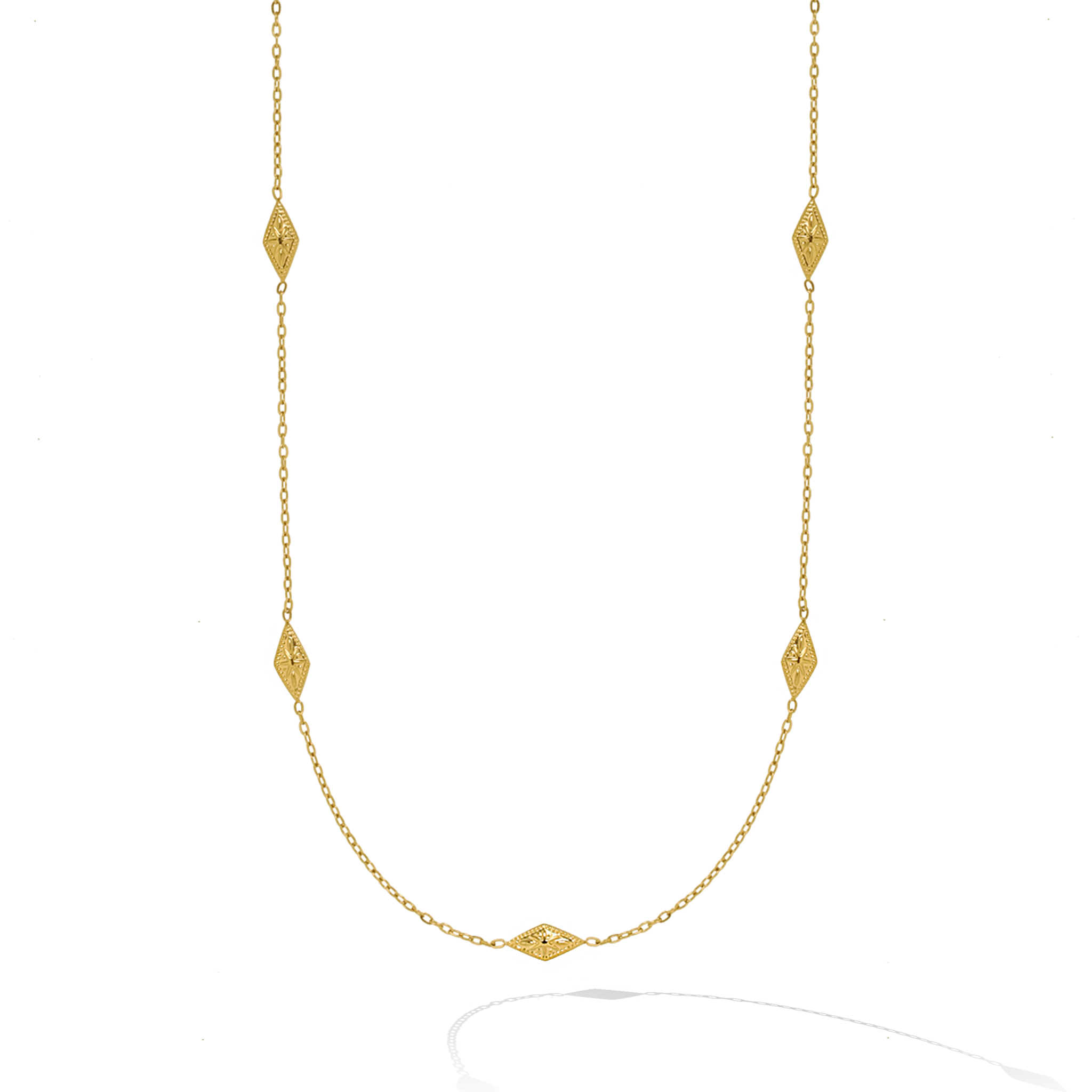 Tropic Glow Motif Necklace - Yellow Gold