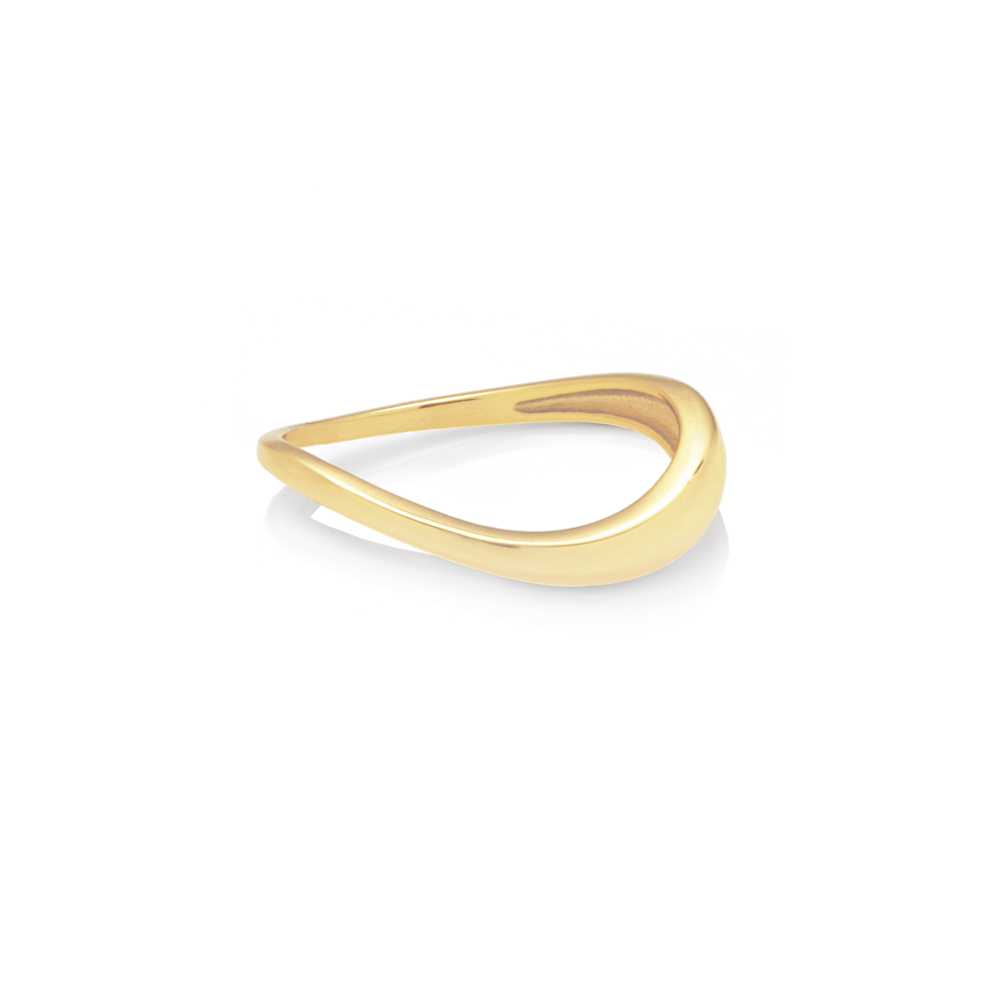 Seashore Ripple Ring - Yellow Gold