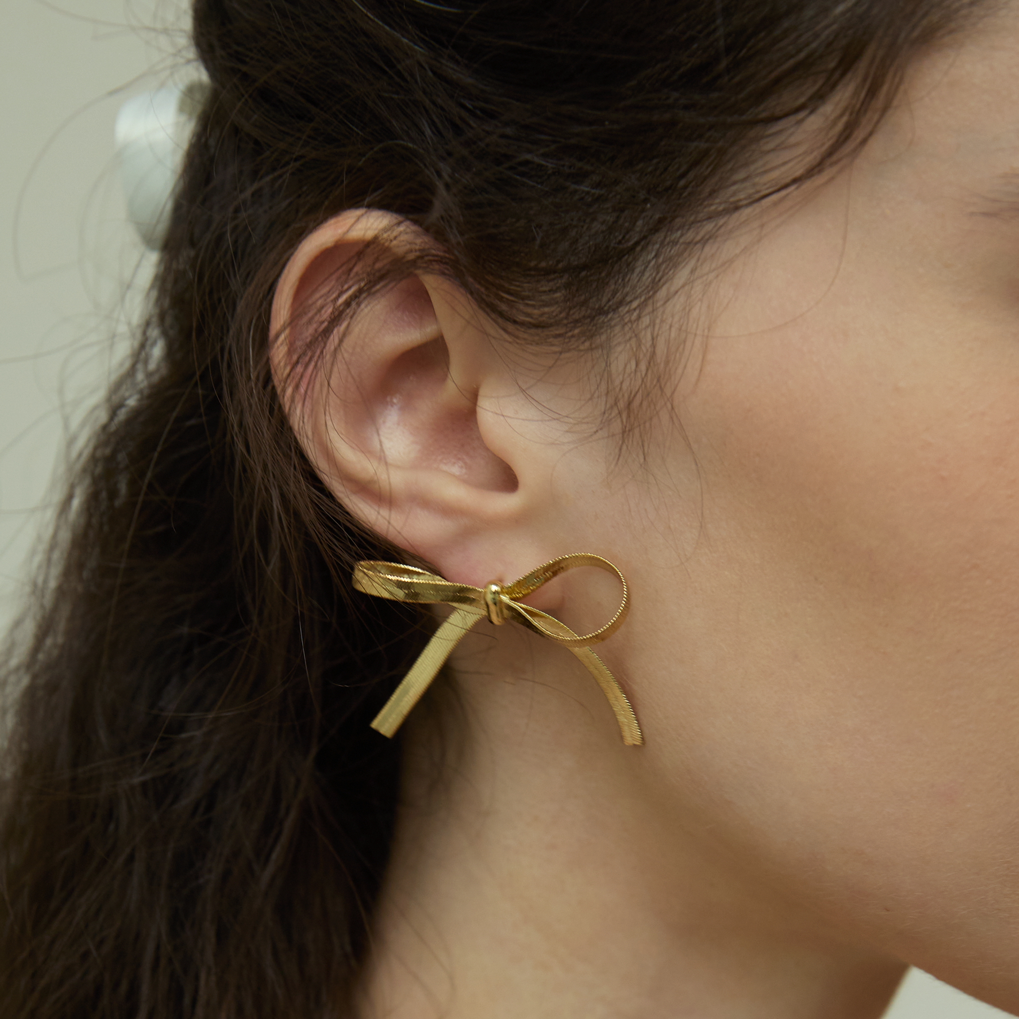 Ruban de Soie Earrings - Yellow Gold
