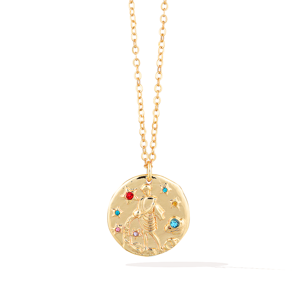 Aquarius 2025 gold pendant
