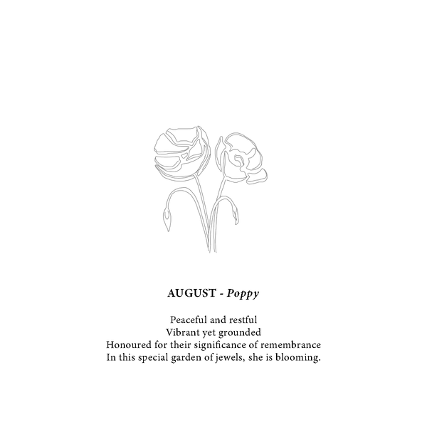 August Birthflower Earrings - Poetic Poppy