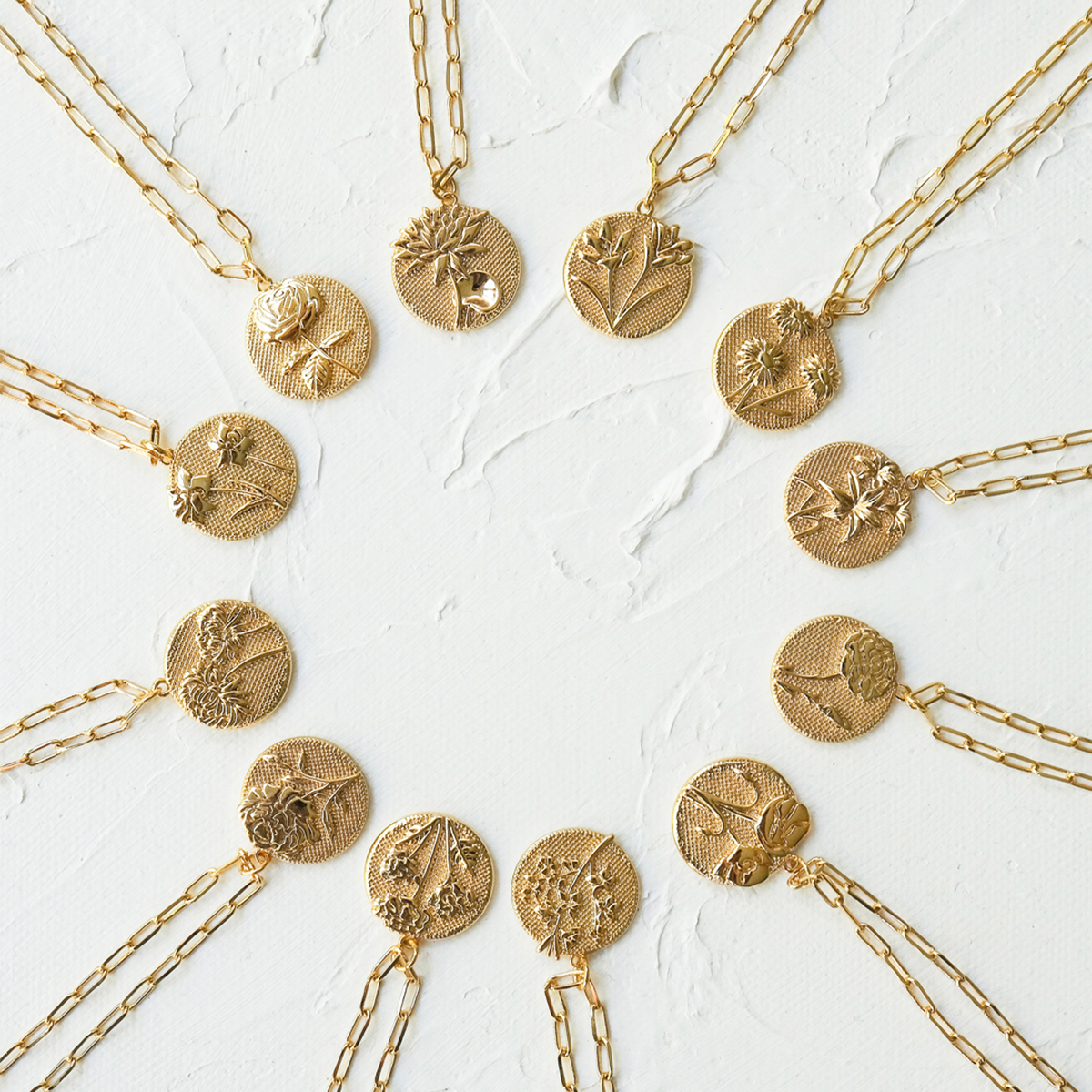 September Birthflower Necklace - Prosperous Peony