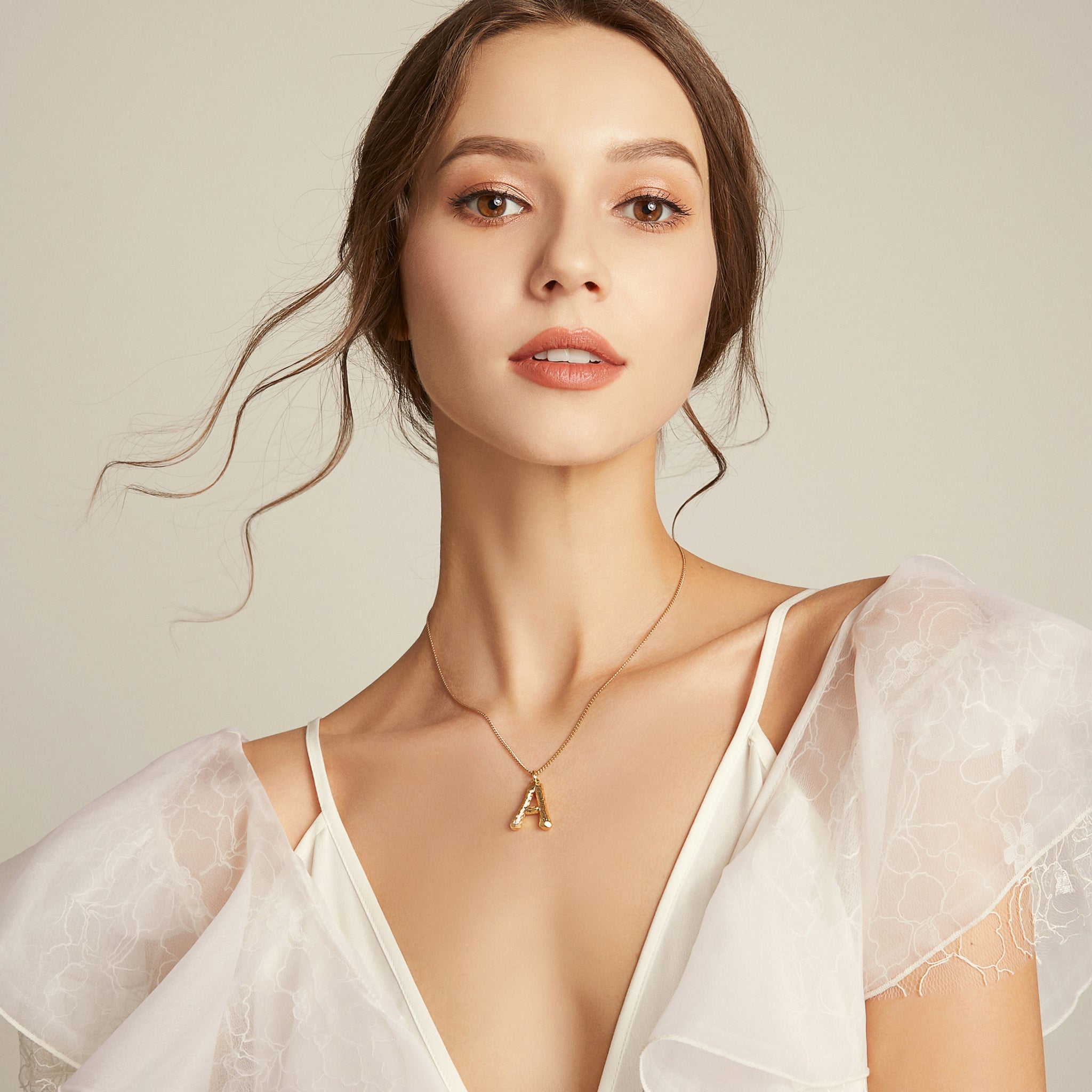 Bamboo Initial Necklace