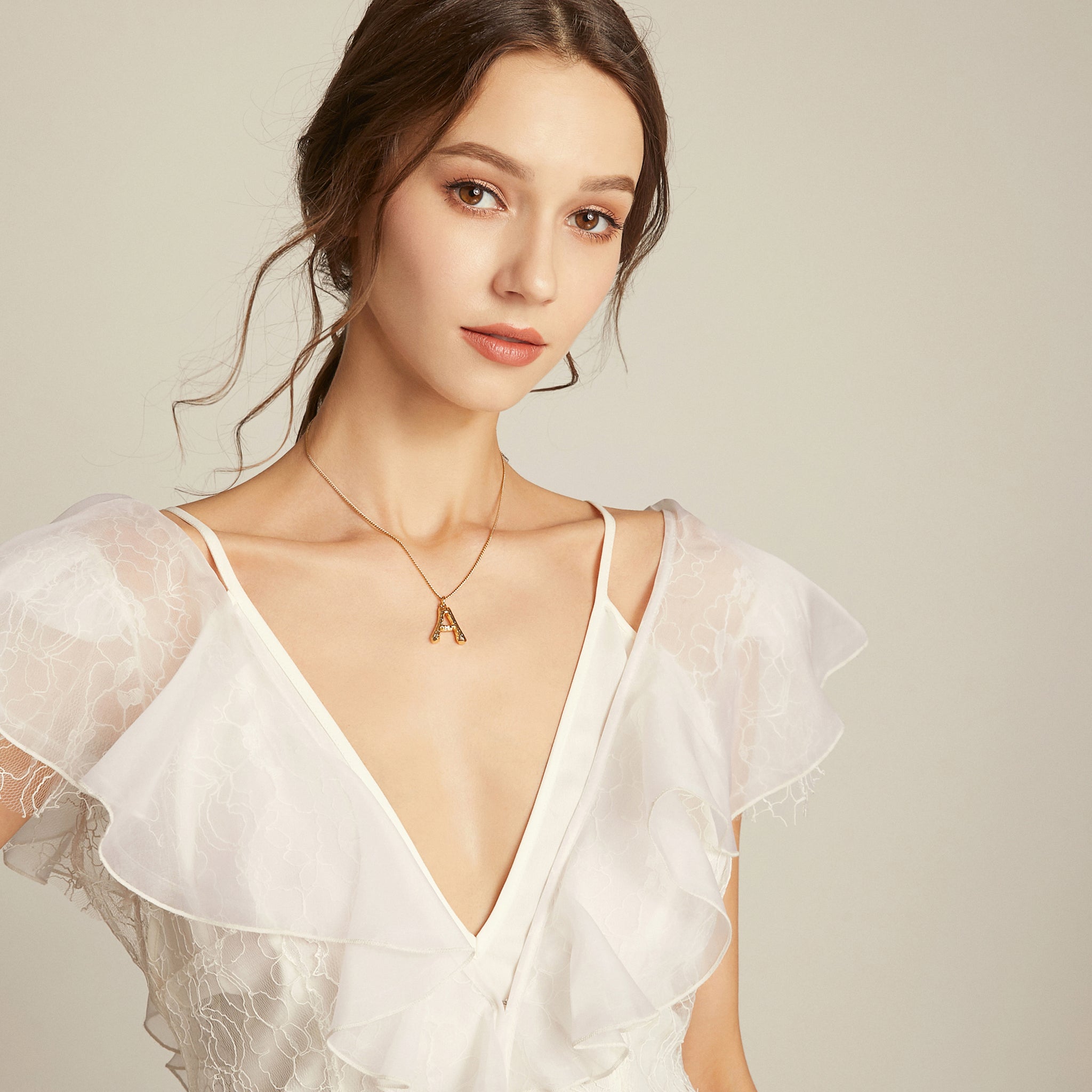 Bamboo Initial Necklace