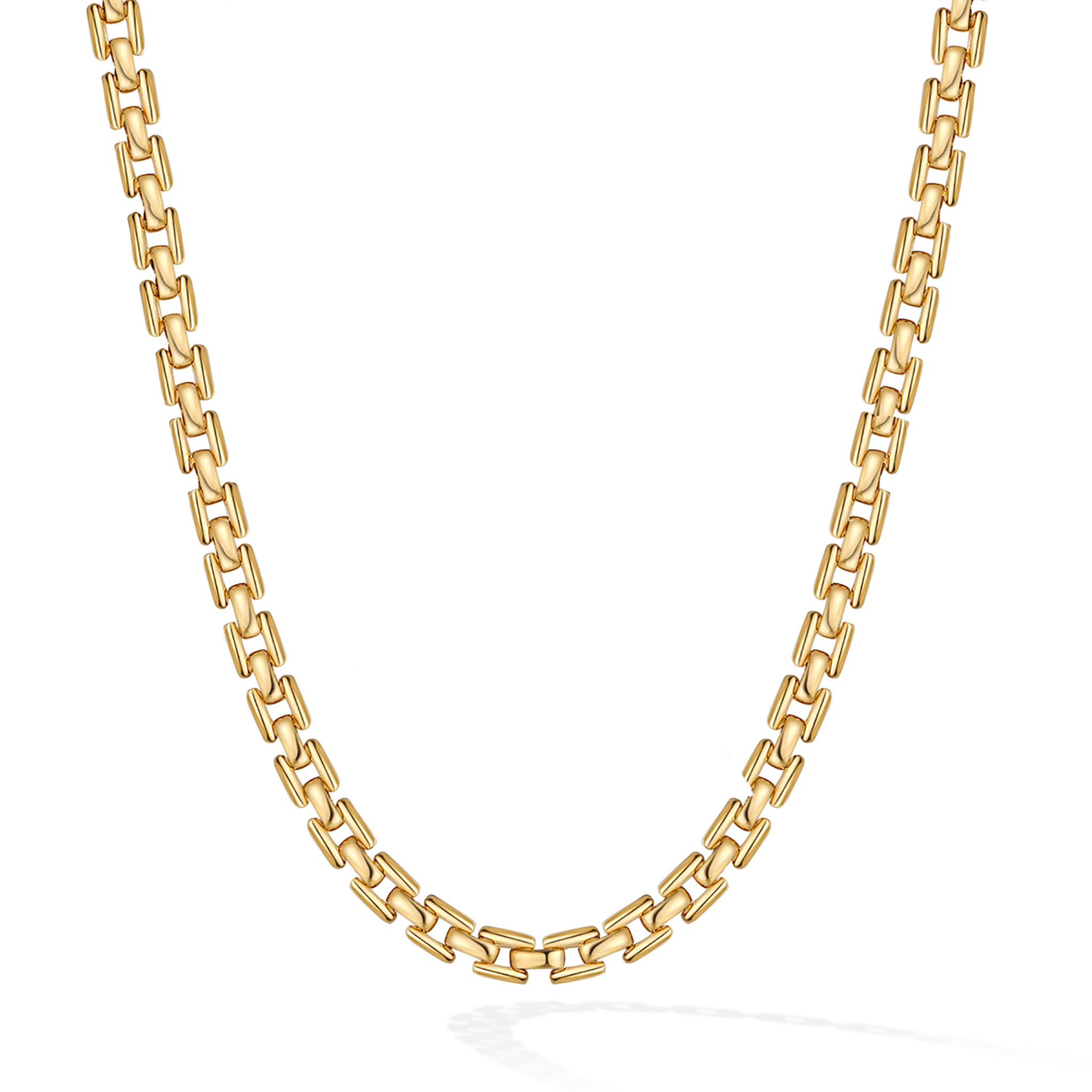 Bel Air Flat Chain Choker - Yellow Gold