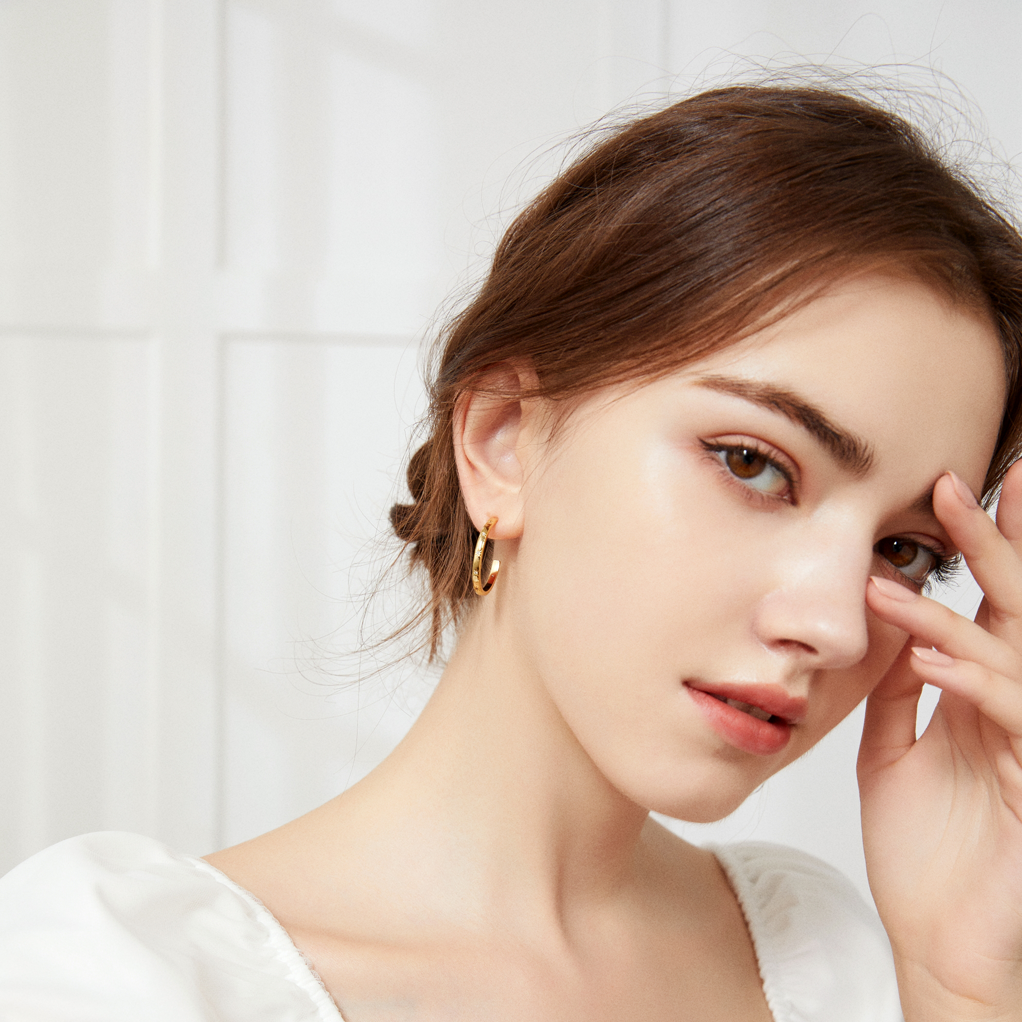 Celestial Constellation Thin Hoops - Silver