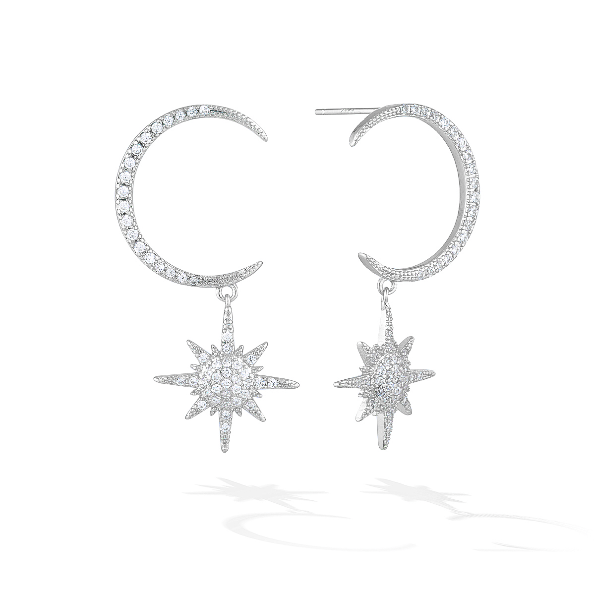Milky Way Voyage Earrings - Silver