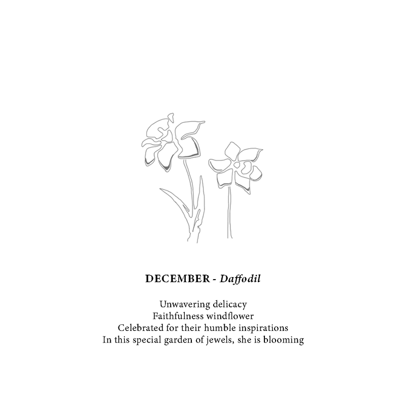 December Birthflower Necklace - Dainty Daffodil