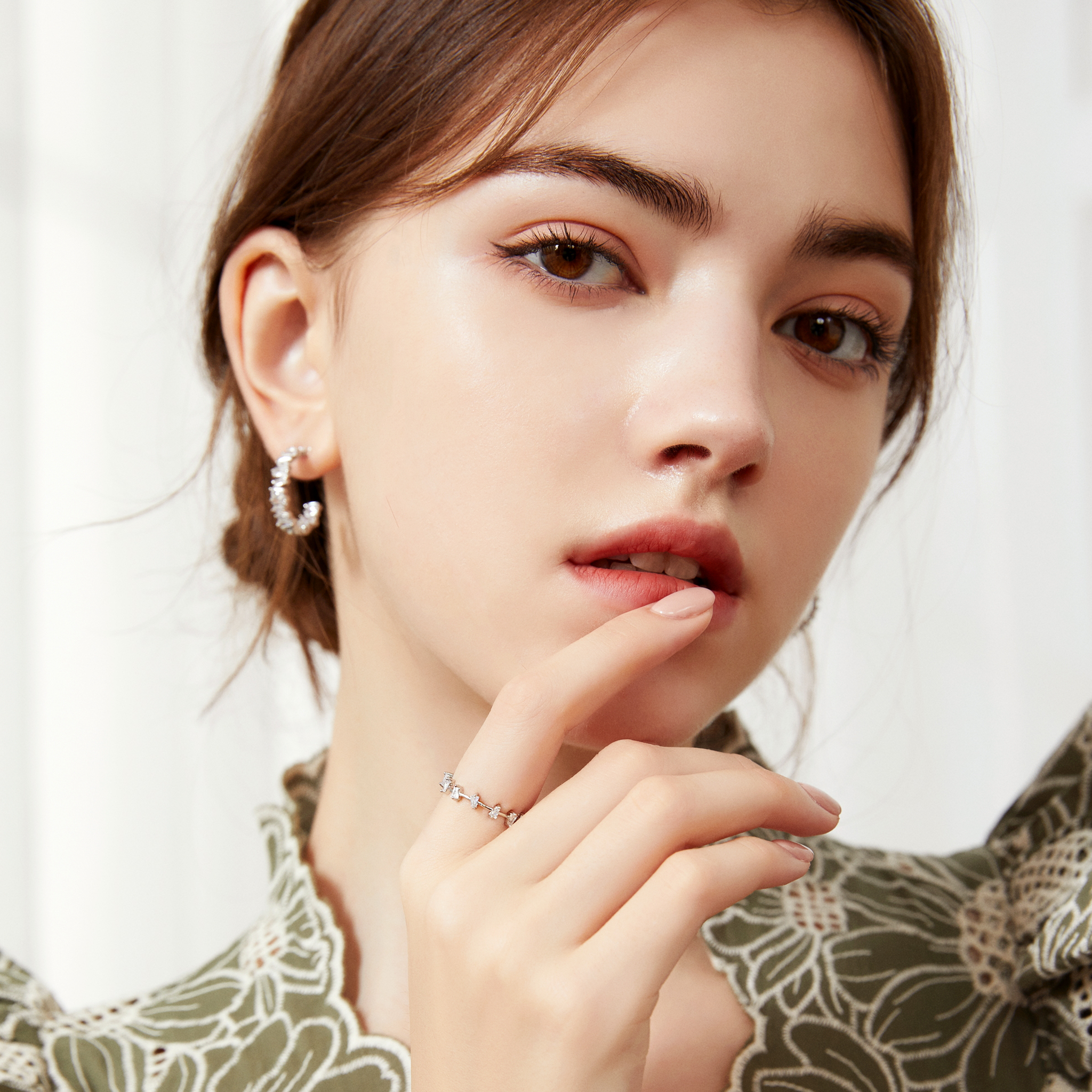 Divine Eternity Baguette Hoops - Yellow Gold