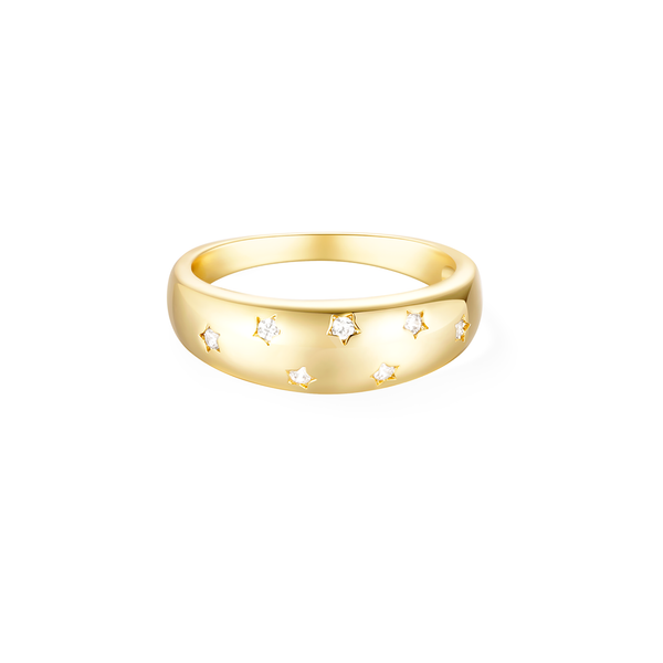 Radiance Starlit Dome Ring - Yellow Gold