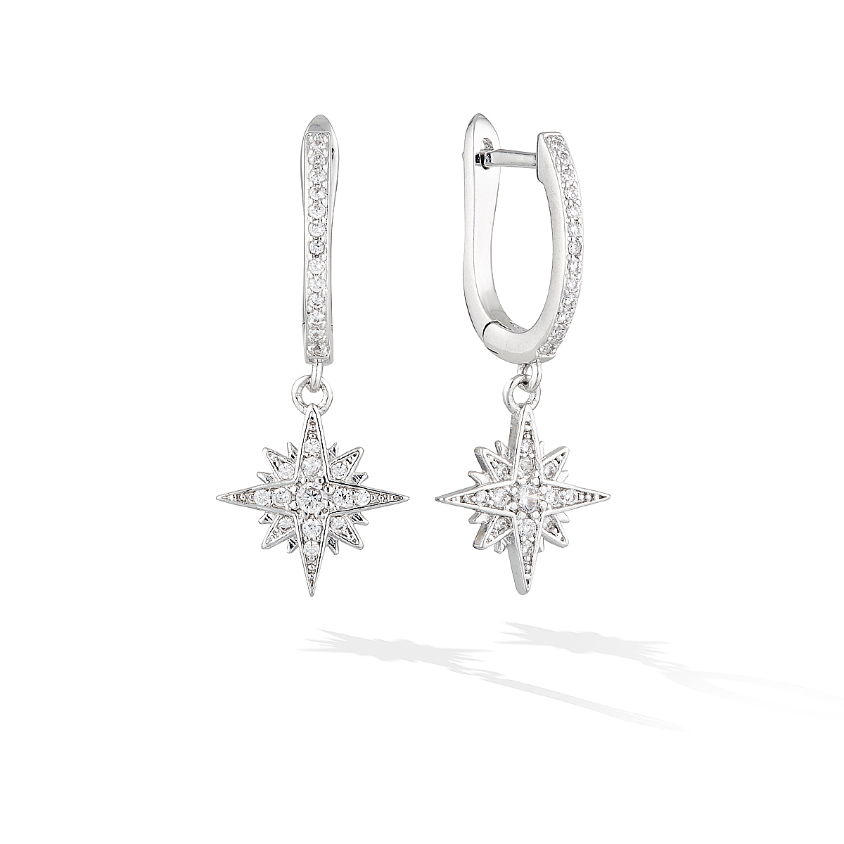 Binary Solaris Hoop Earrings - Silver