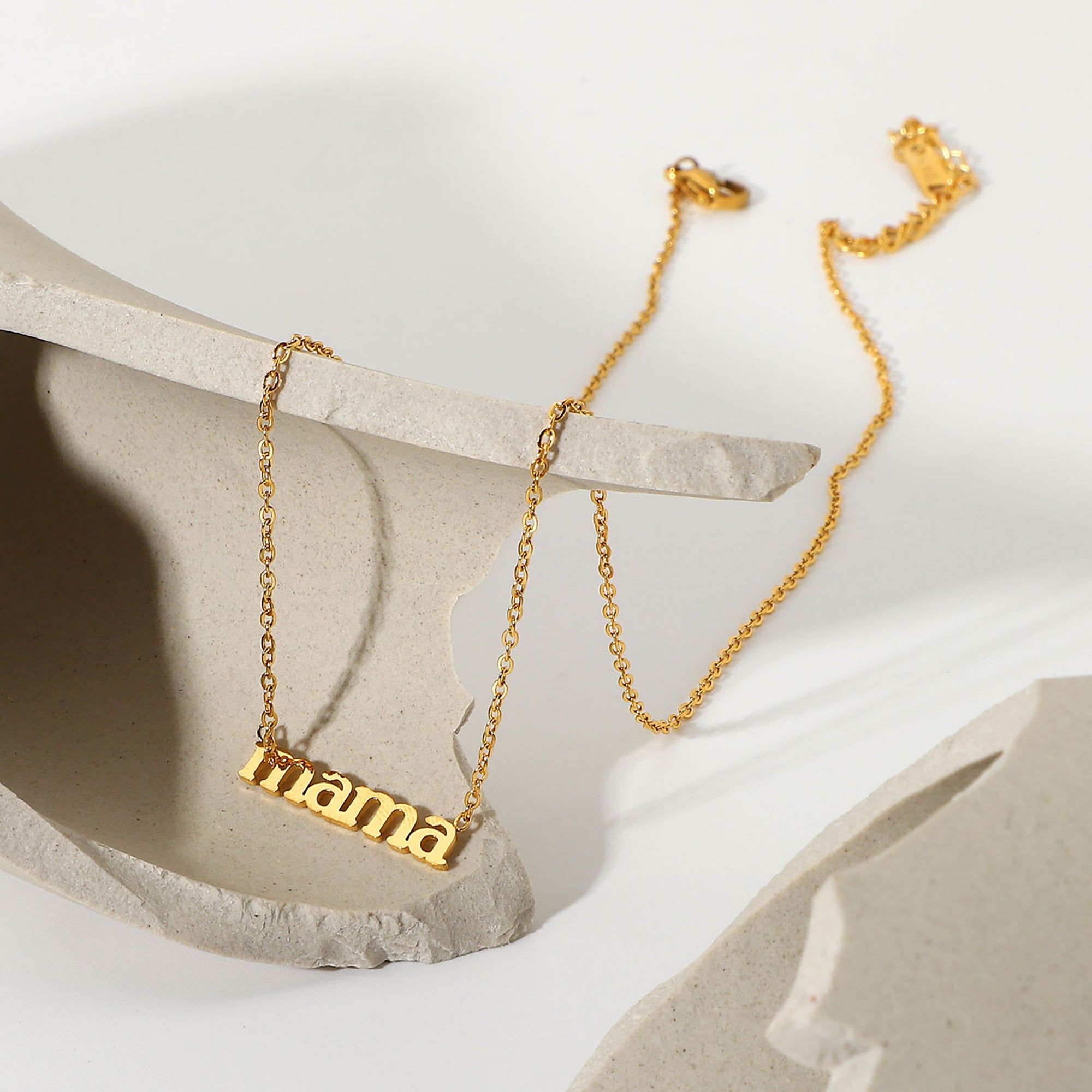 Mama Script Necklace