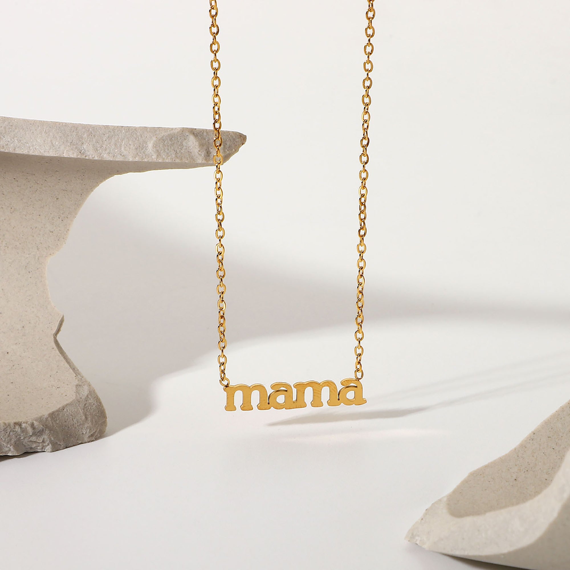 Mama Script Necklace