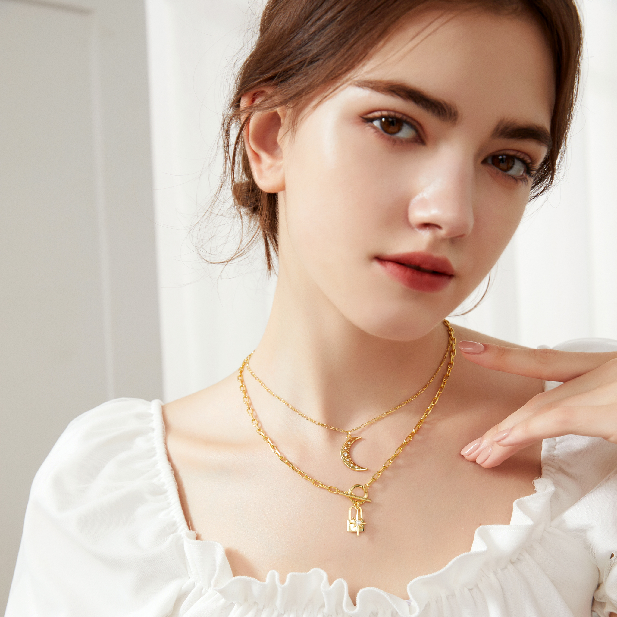 Illumination Padlock Necklace - Yellow Gold