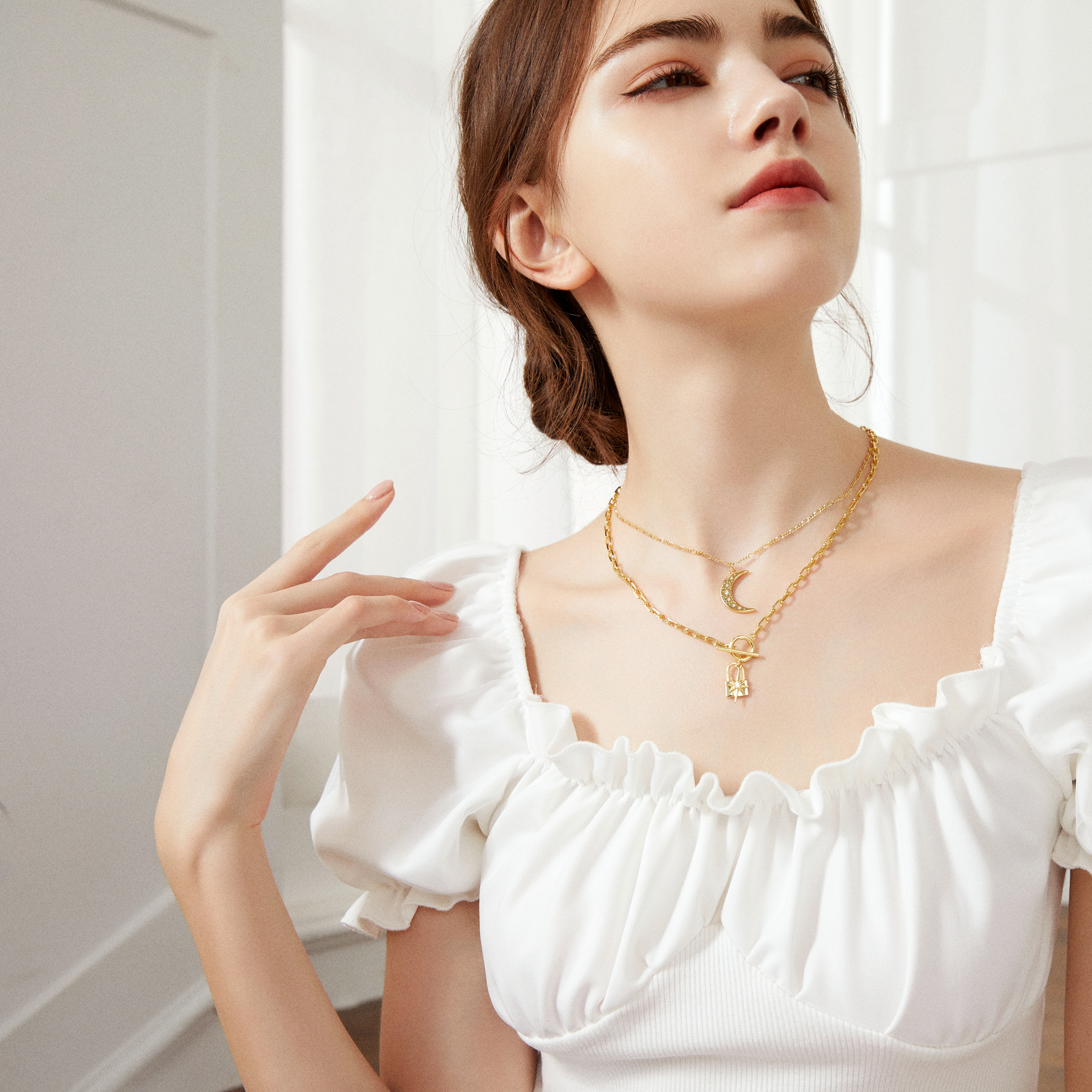 Illumination Padlock Necklace - Yellow Gold