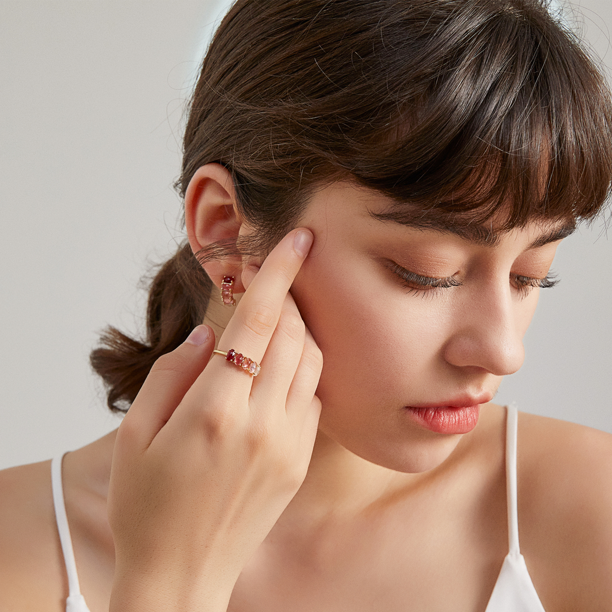 Passion of Life - July Birthstone Earrings (Ruby)