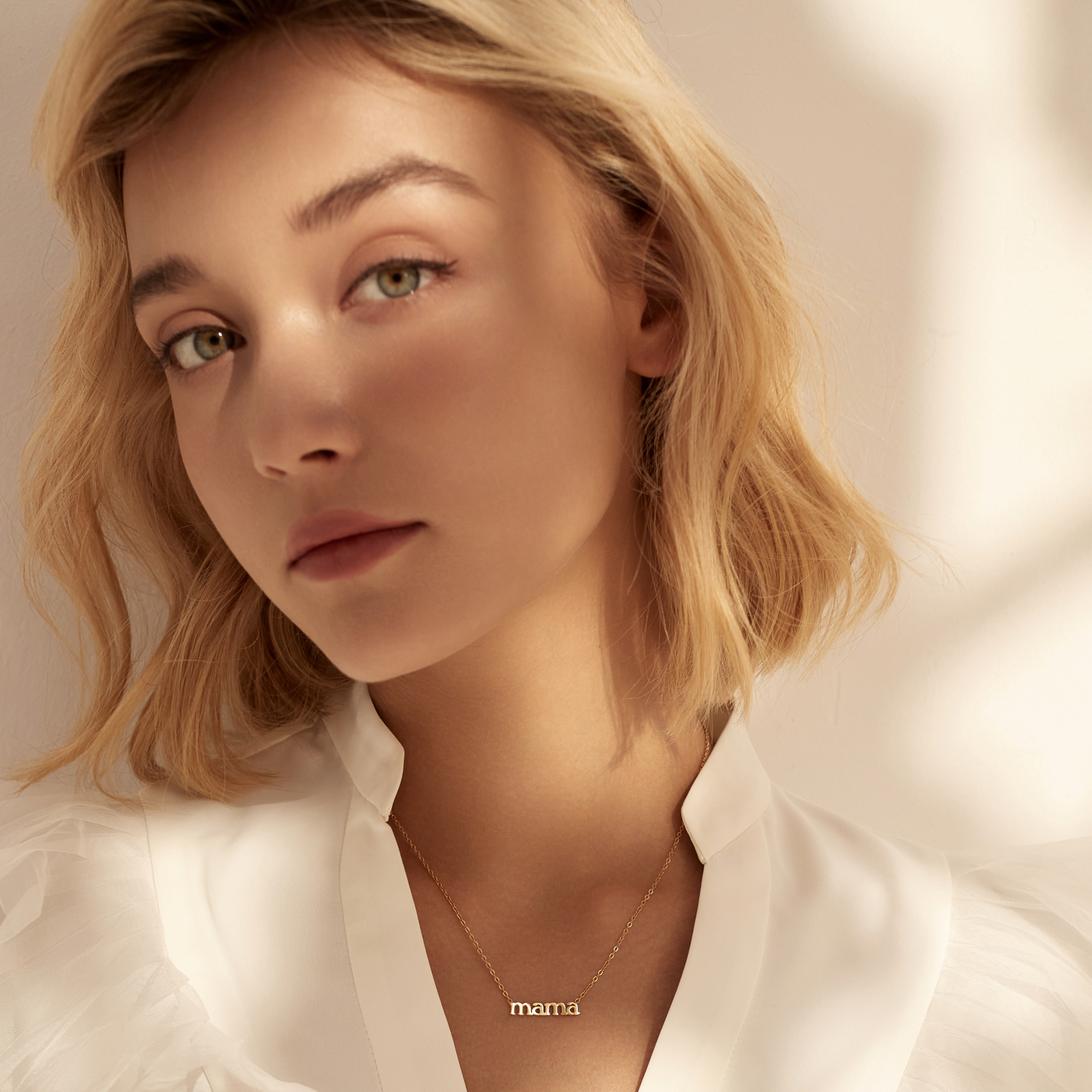 Mama Script Necklace
