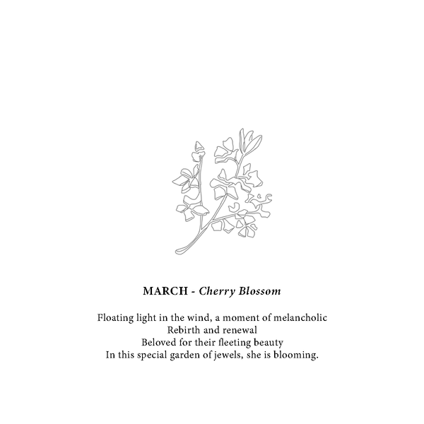 March Birthflower Necklace - Cherry Blossom