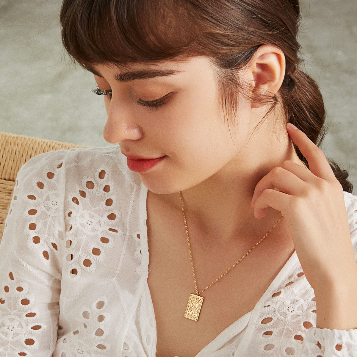 The Moon Shine Tarot Card Necklace