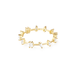 Divine Eternity Baguette Ring - Yellow Gold