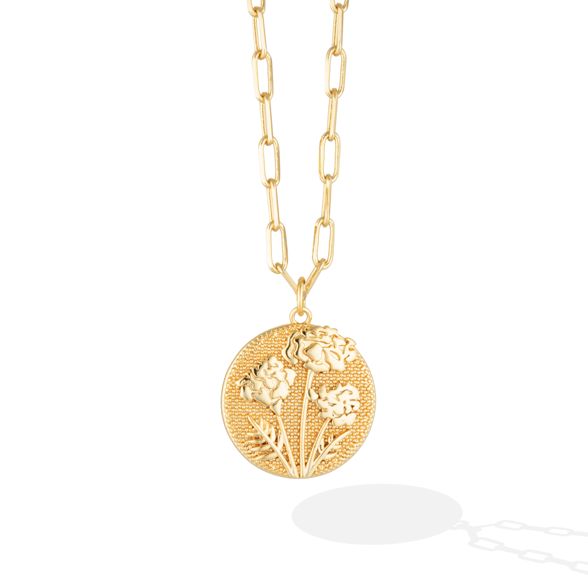 October Birthflower Necklace - Merry Marigold
