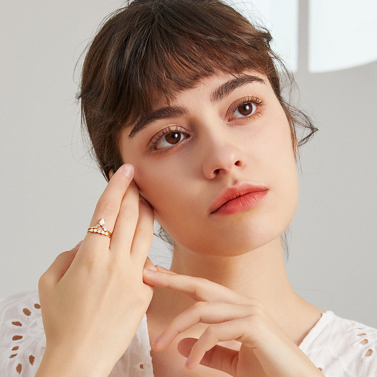 Bora Bora Seashell and Gem Ring - Yellow Gold