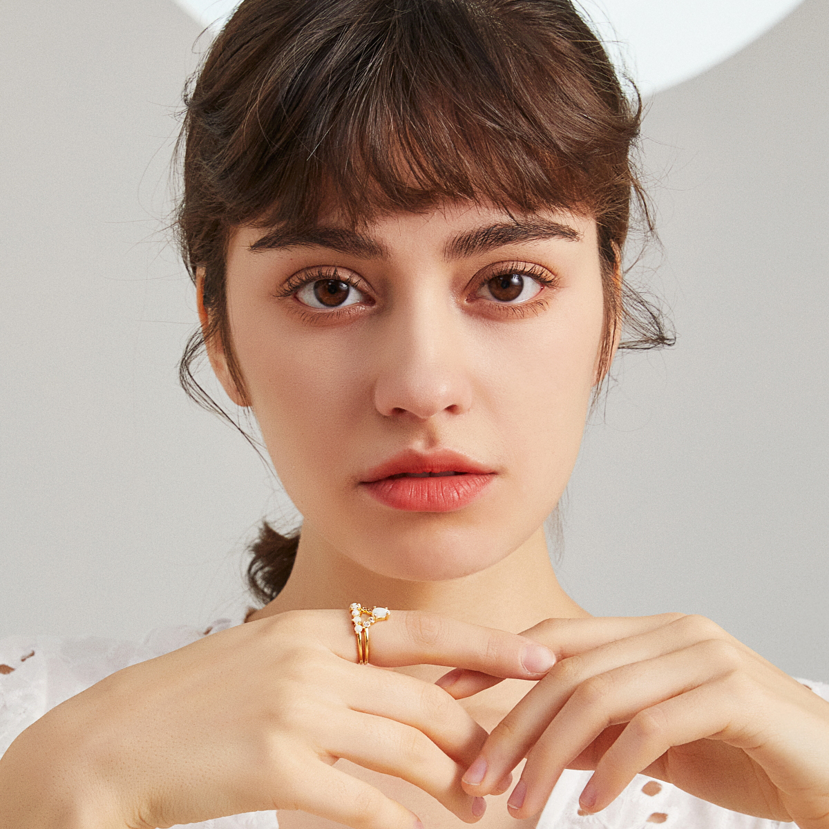 Bora Bora Seashell and Gem Ring - Yellow Gold