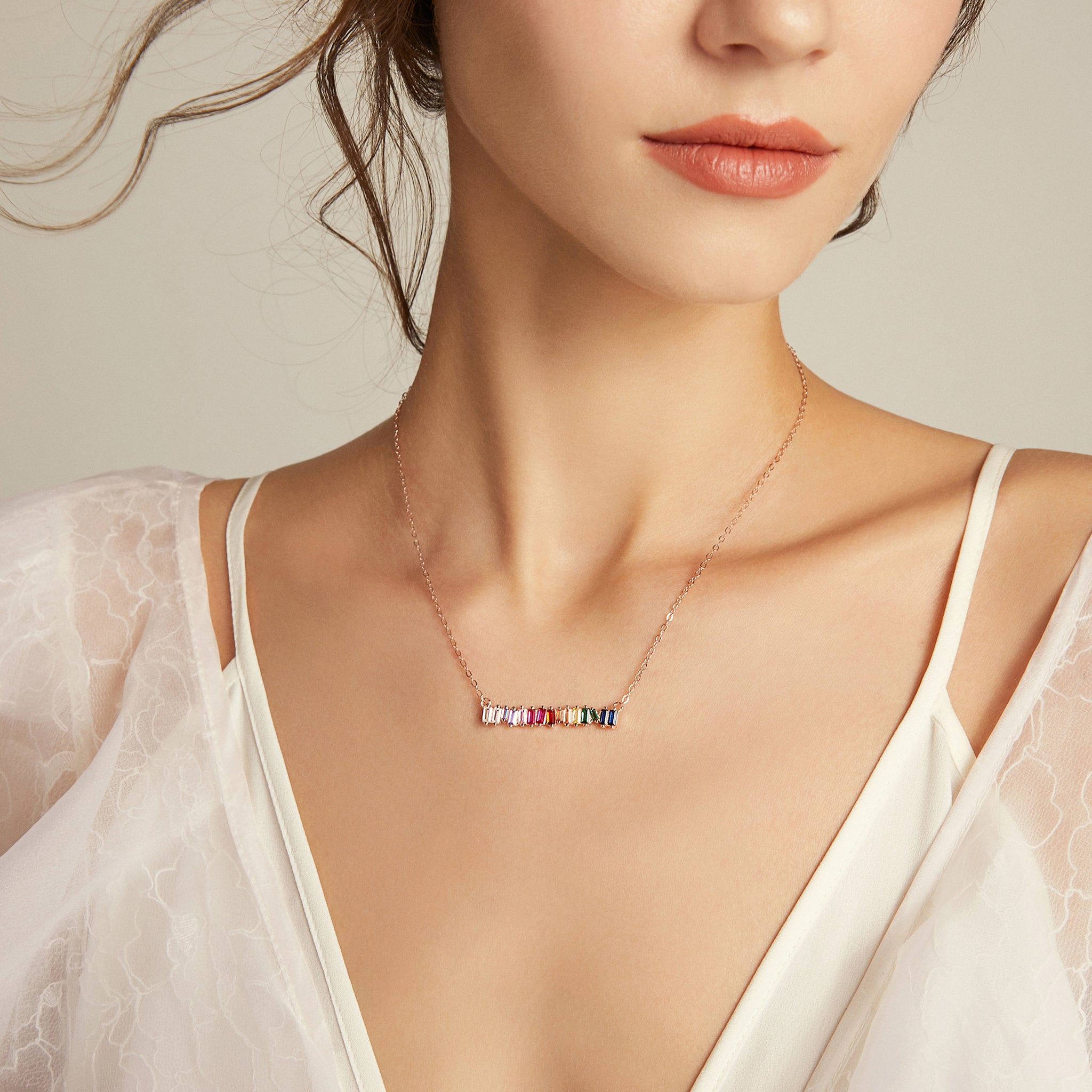 Bifröst Rainbow Pride Necklace - Yellow Gold