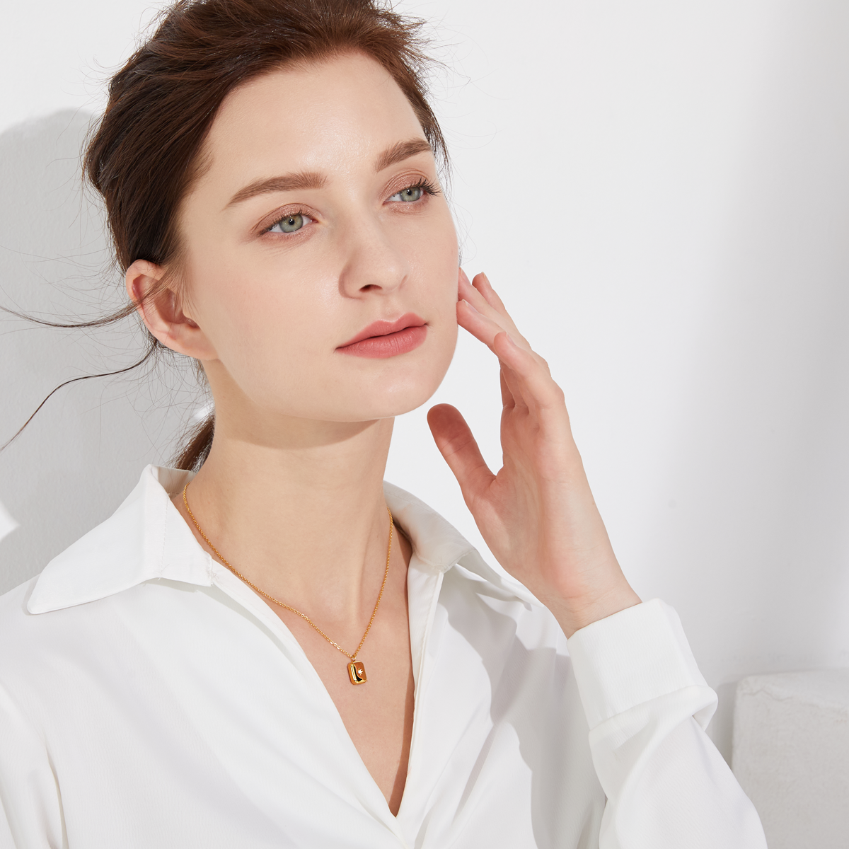 Malibu Emerald Pépite Necklace - Yellow Gold