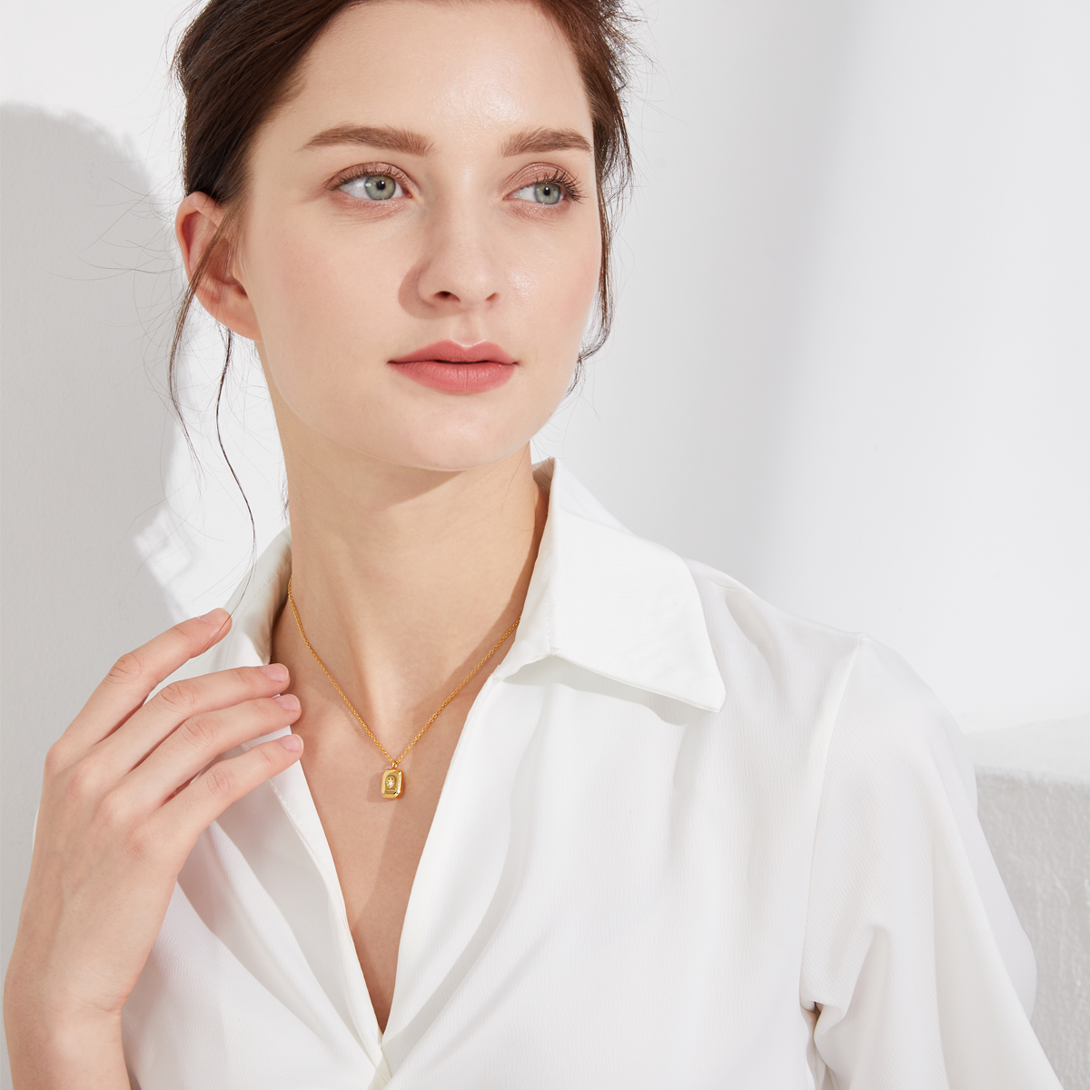 Malibu Teardrop Pépite Necklace - Yellow Gold