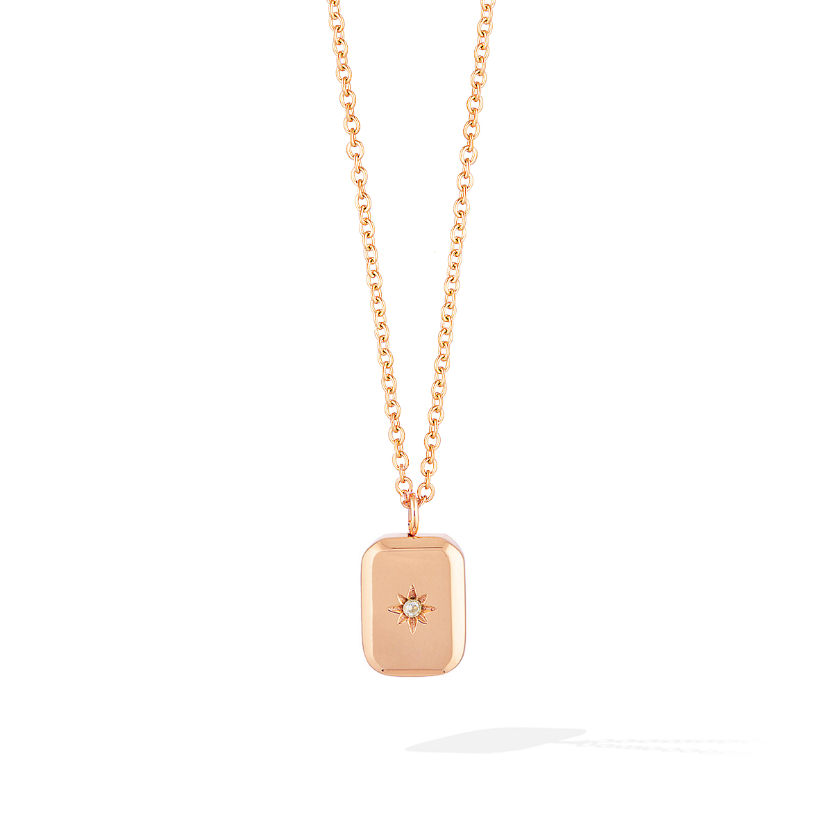 Malibu Emerald Pépite Necklace - Rose Gold