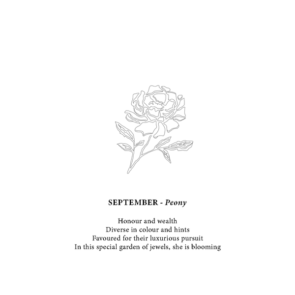 September Birthflower Earrings - Prosperous Peony