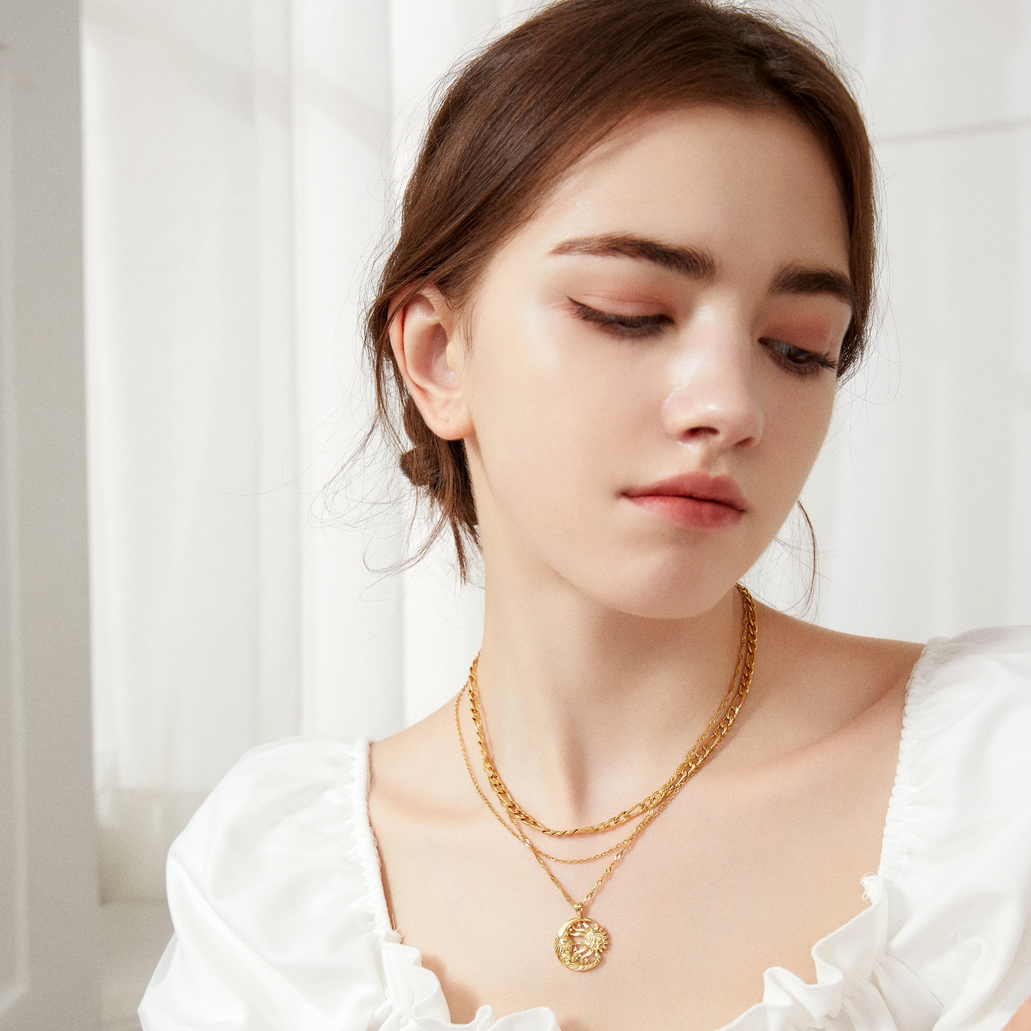 Helio and Eos Necklace - Silver