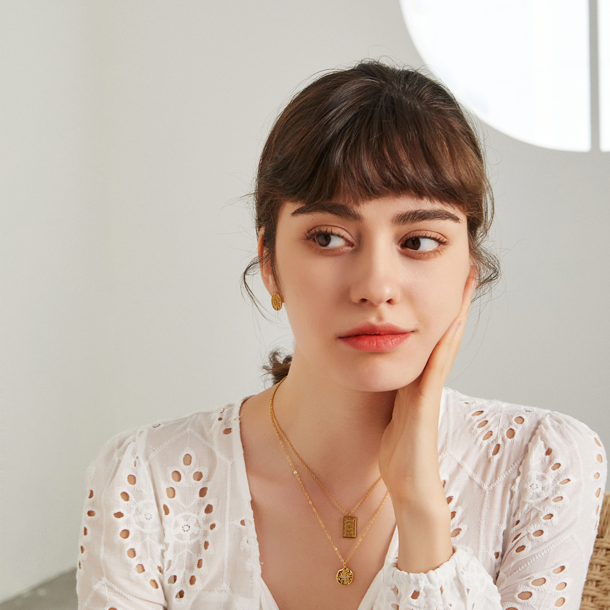 The Sun Tarot Card Necklace - Silver