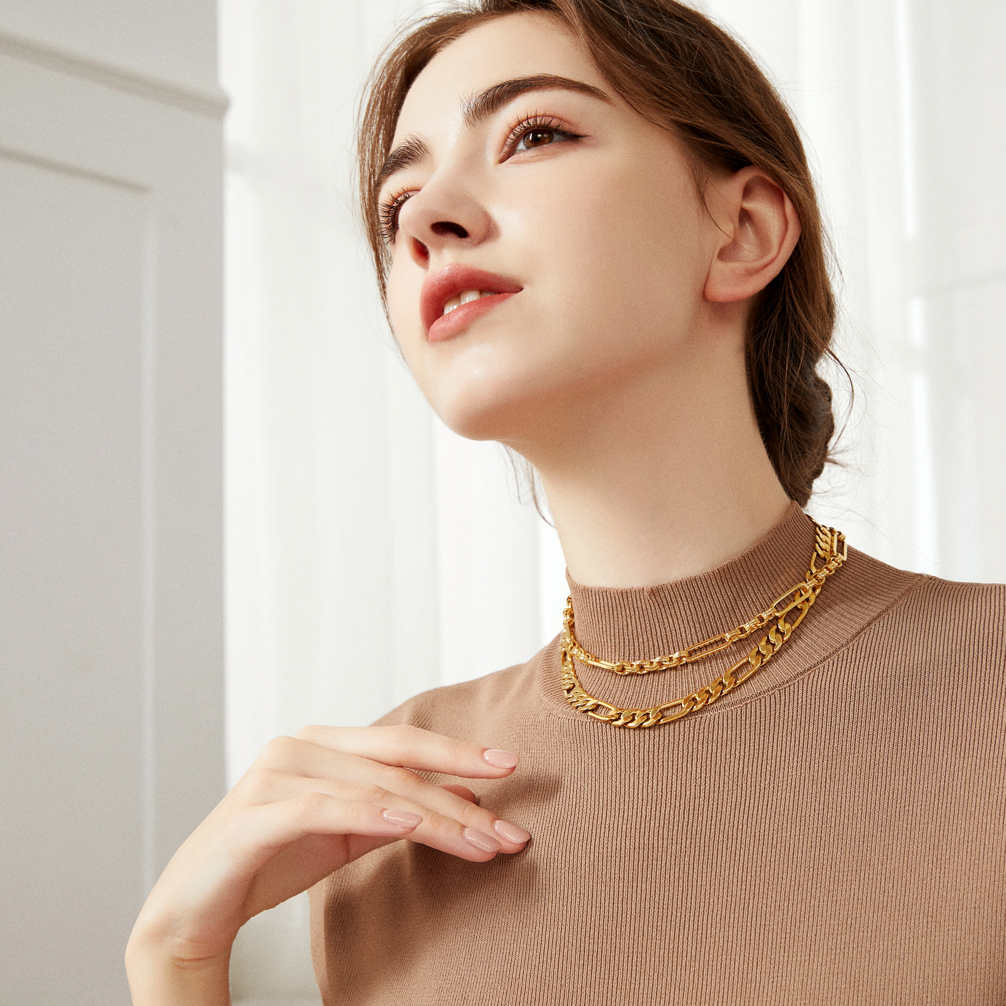 Athena Link Necklace - Yellow Gold