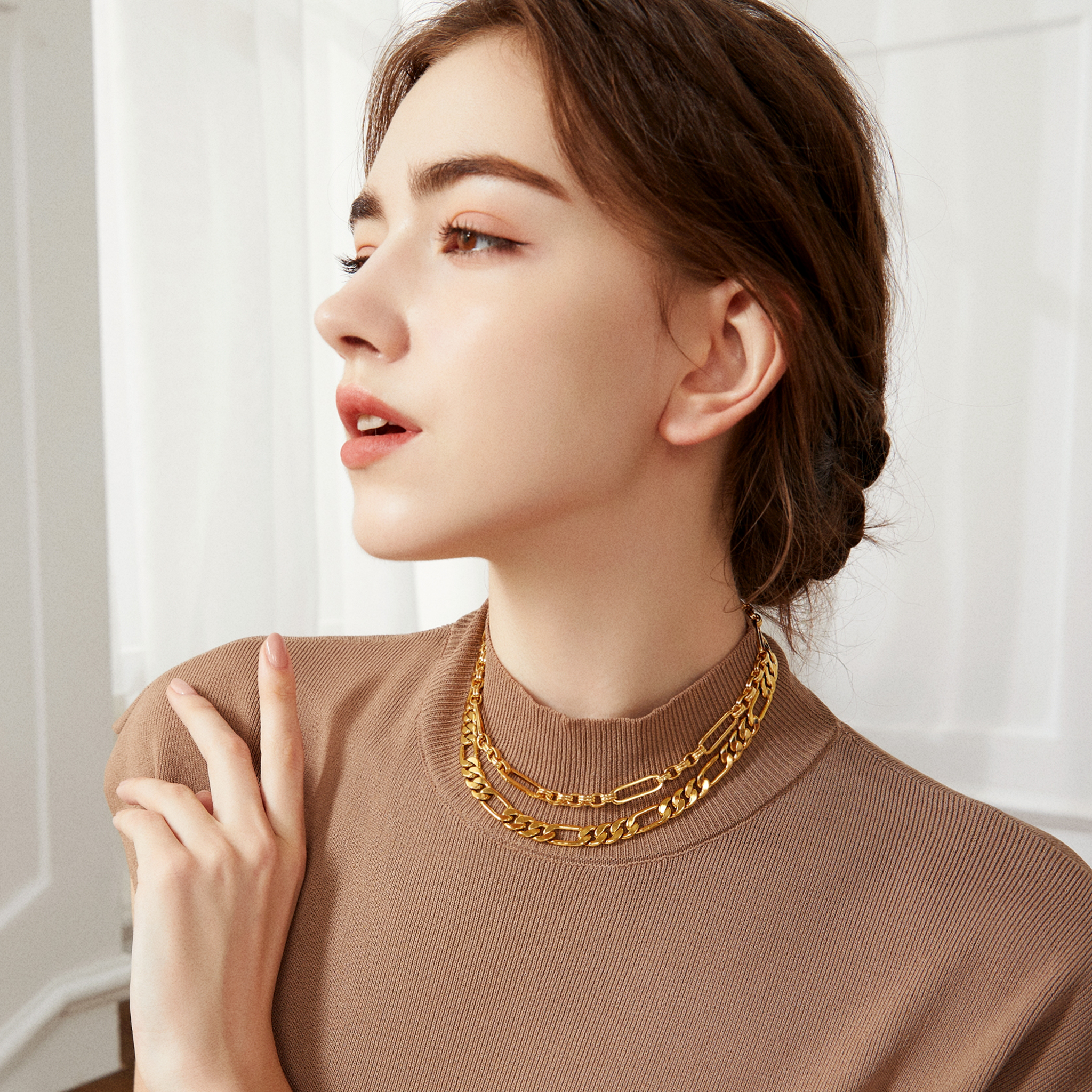 Athena Link Necklace - Silver