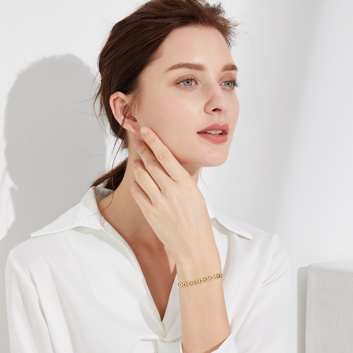 Bel Air Flat Chain Bracelet - Yellow Gold