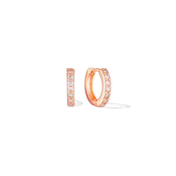 Rose gold sleeper hoop earrings deals