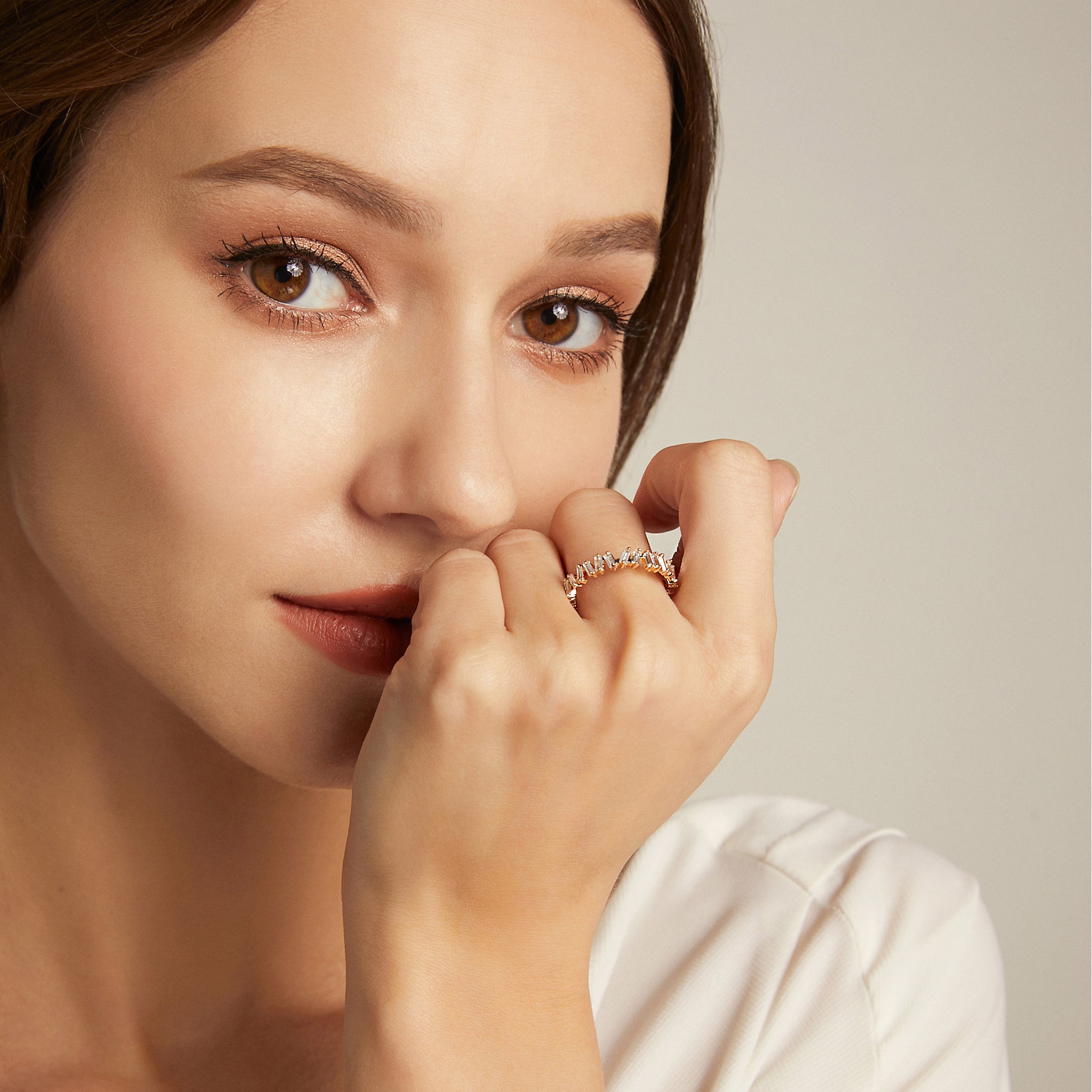 Eternity Baguette Ring - Rose Gold