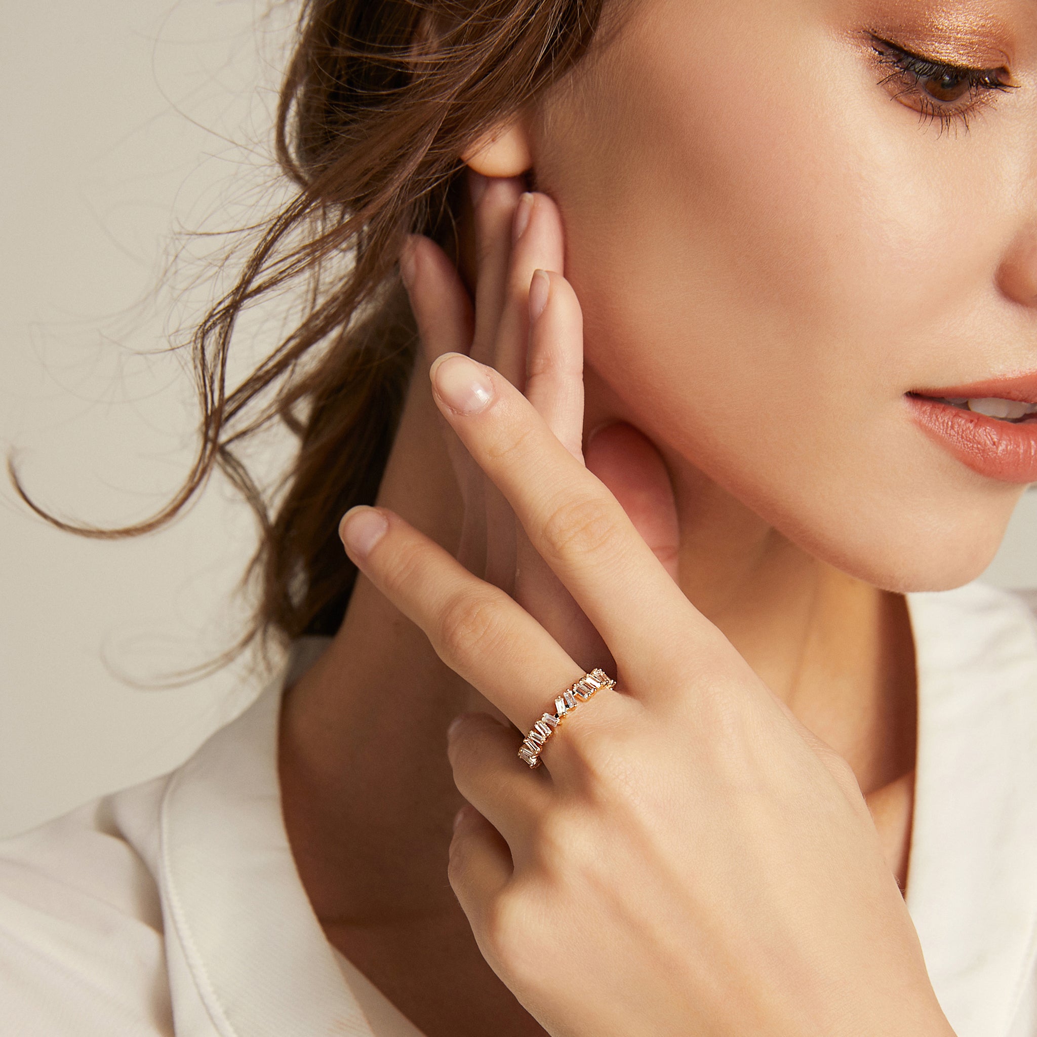 Eternity Baguette Ring - Yellow Gold