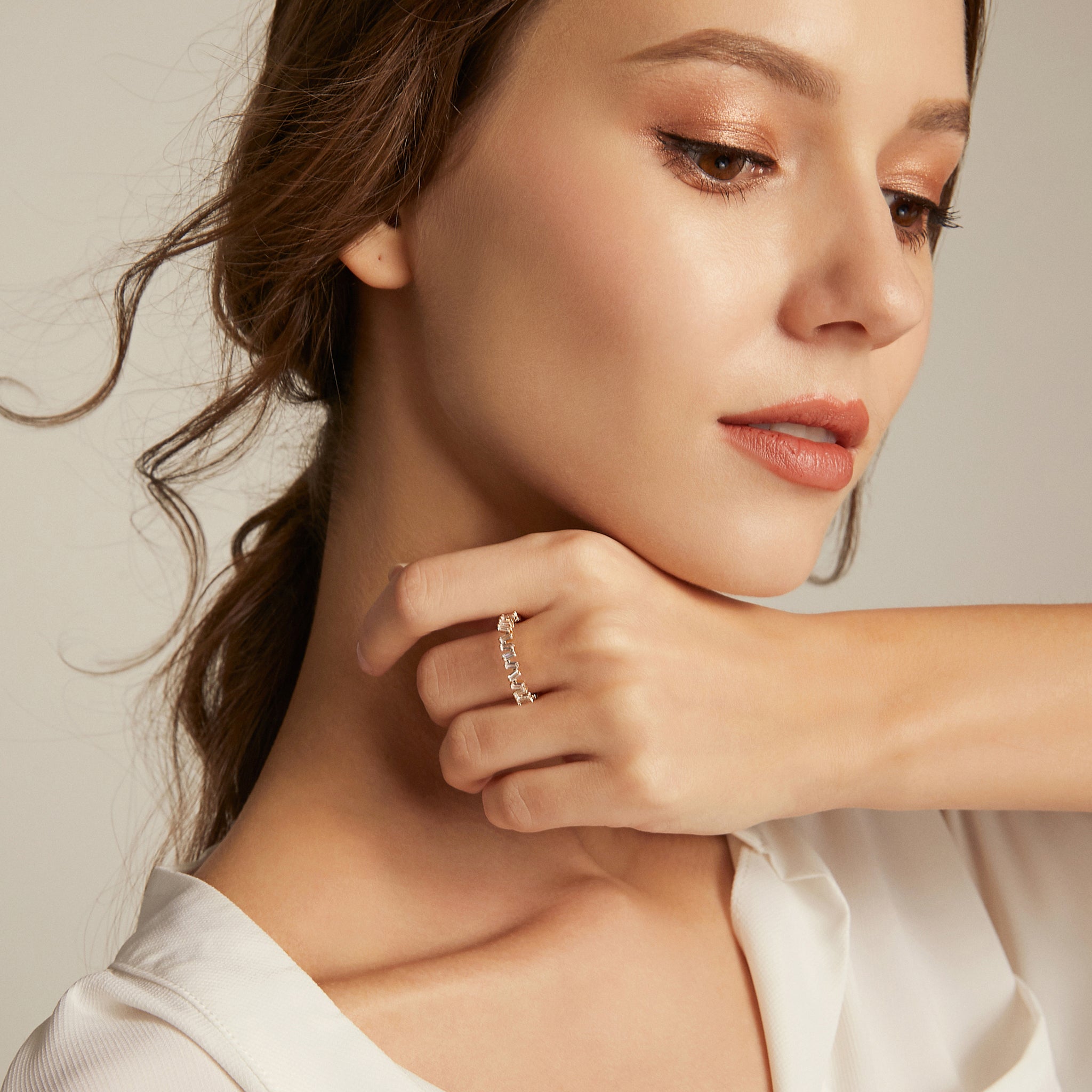 Eternity Baguette Ring - Yellow Gold