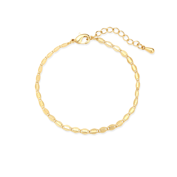 Satin et Dentelle Bracelet - Yellow Gold