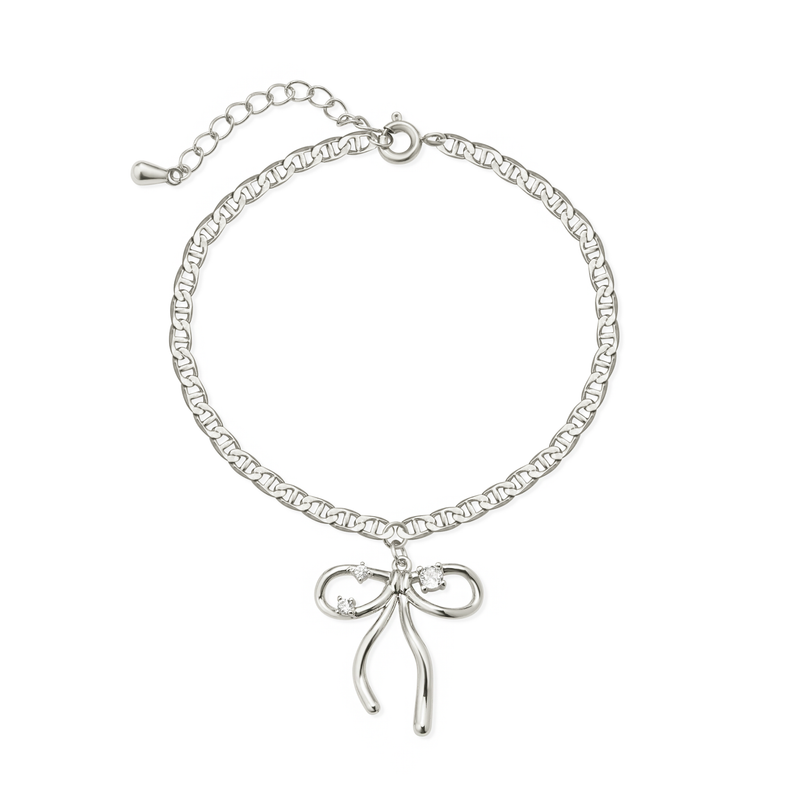 Voile Flottant Rubané Bracelet - Silver