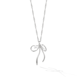 Voile Flottant Rubané Necklace - Silver