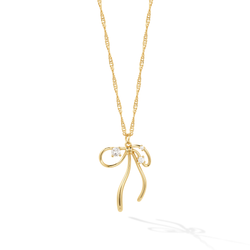 Voile Flottant Rubané Necklace - Yellow Gold