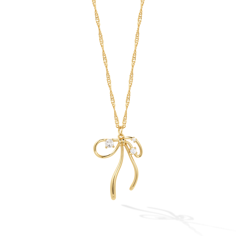 Voile Flottant Rubané Necklace - Yellow Gold