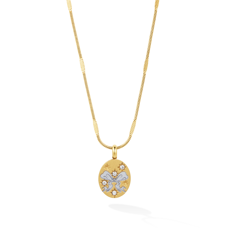 Chevalière en Ruban Necklace - Yellow Gold